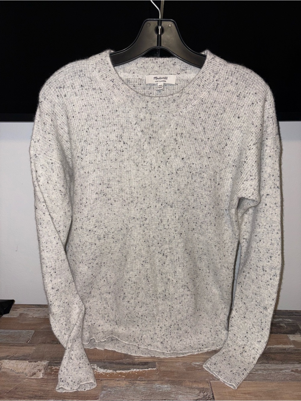 Madewell Men's Speckled Light Gray Crewneck Sweater